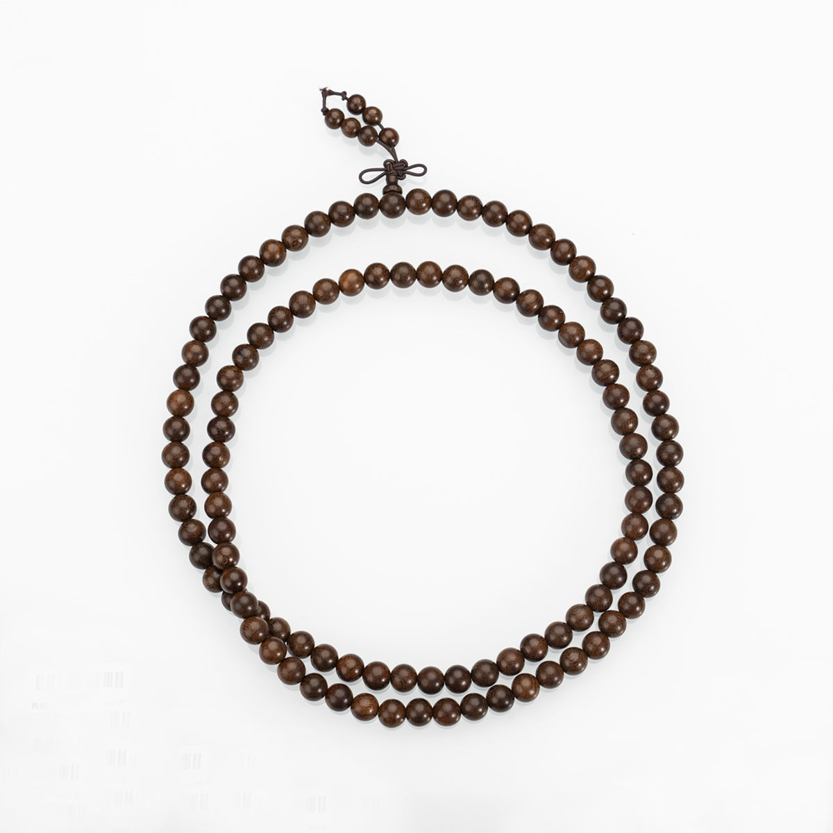 Golden Silk Sandalwood 108 Bead Mala: Handcrafted Prayer Beads