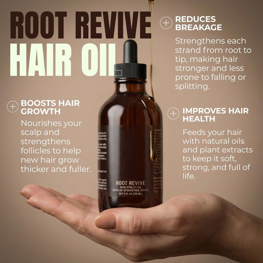Root Revive Hair Growth Oil – 4oz Bottle, Men & Women