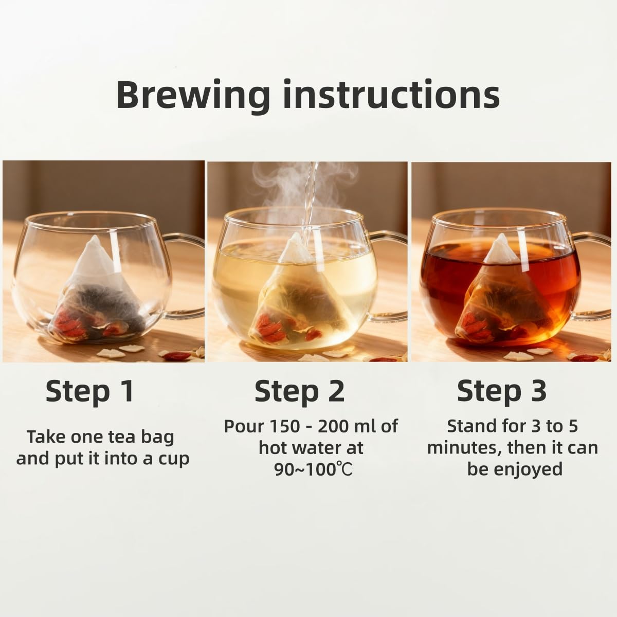 Ginseng Five Treasures Tea, Natural Chinese Herbal Kidney Cleanse detox Tea for Men and Women