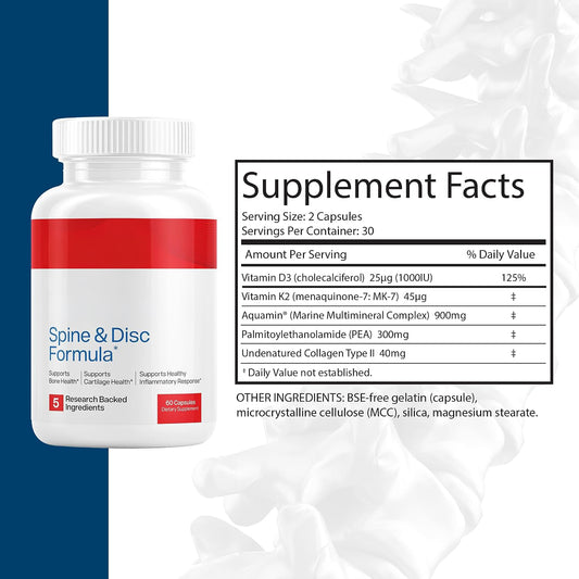 SciatiEase SciatiComfort Spine & Disc Support Supplement, 30 Day Supply