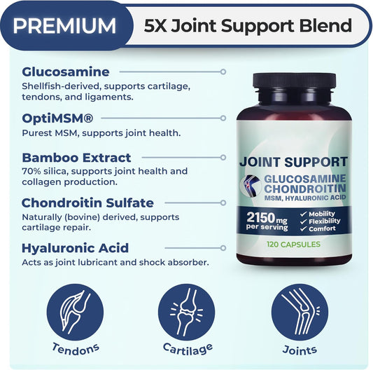 Why Not Natural Glucosamine Chondroitin, MSM, Joint Support Supplements - Knee Pain Joints Health Suppplement