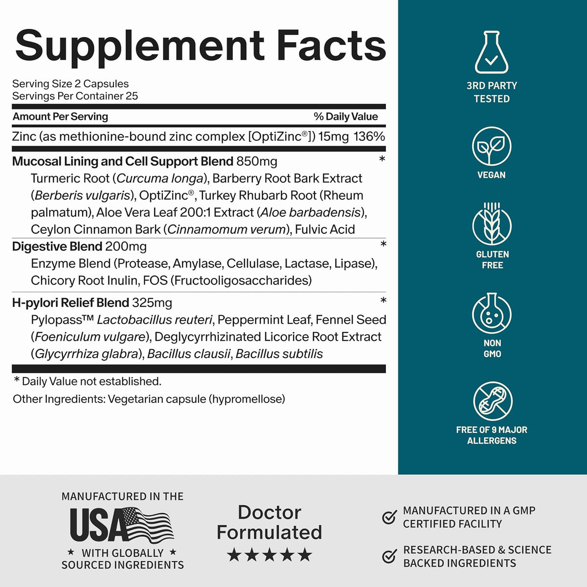 Snap Supplements Gut Health Lipase Supplement, Probiotic, 50 Vegan Capsules
