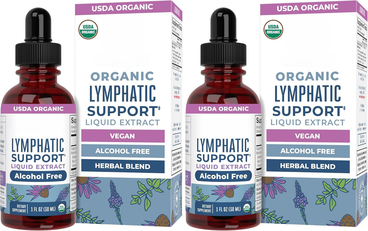 MARYRUTH'S Organic Lymphatic Support Liquid Drops, Herbal Blend, Non-GMO