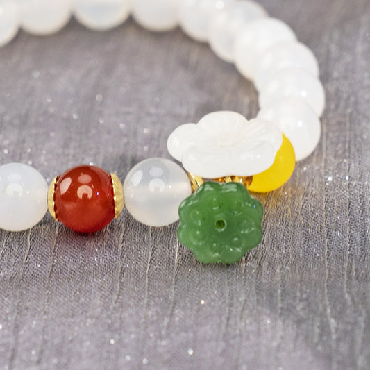 White Agate Bracelet — Calming Clarity & Everyday Balance