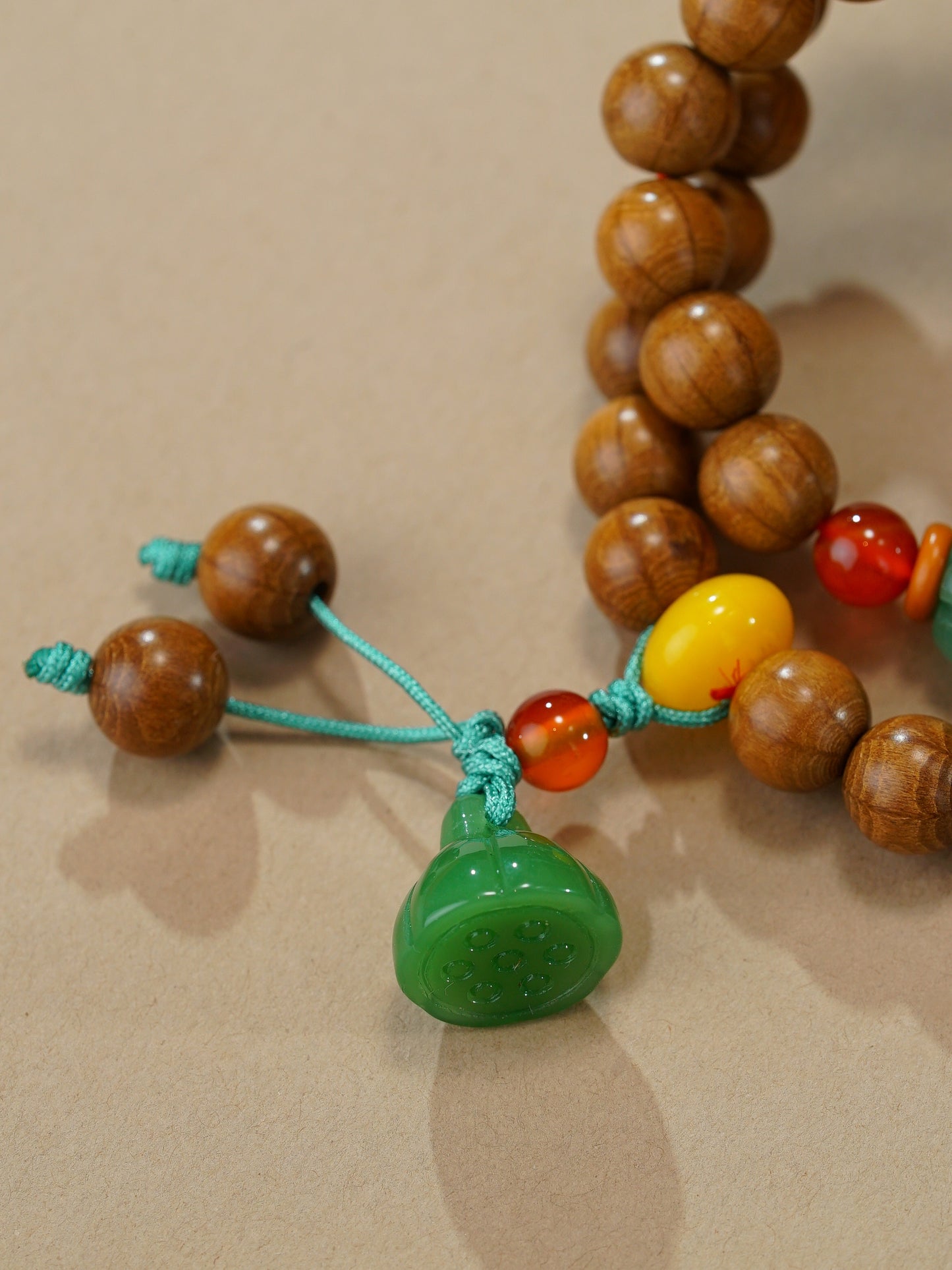 VerdantStrand Liudao Wood & Aventurine Double-Strand Bracelet