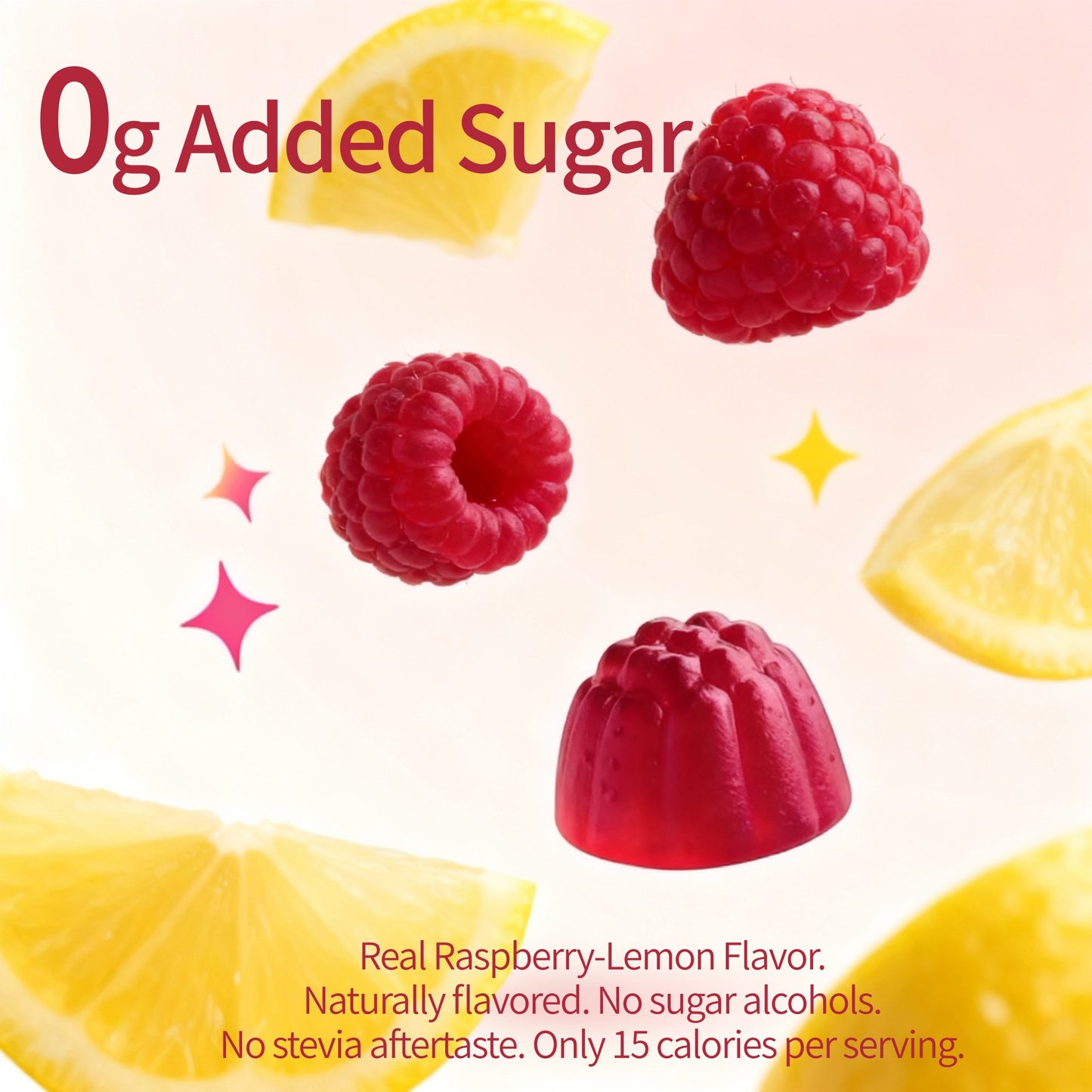 Fiber Gummies – 5g Prebiotic Fiber, 0g Sugar, Vegan, Raspberry Lemon, 60 Gummies