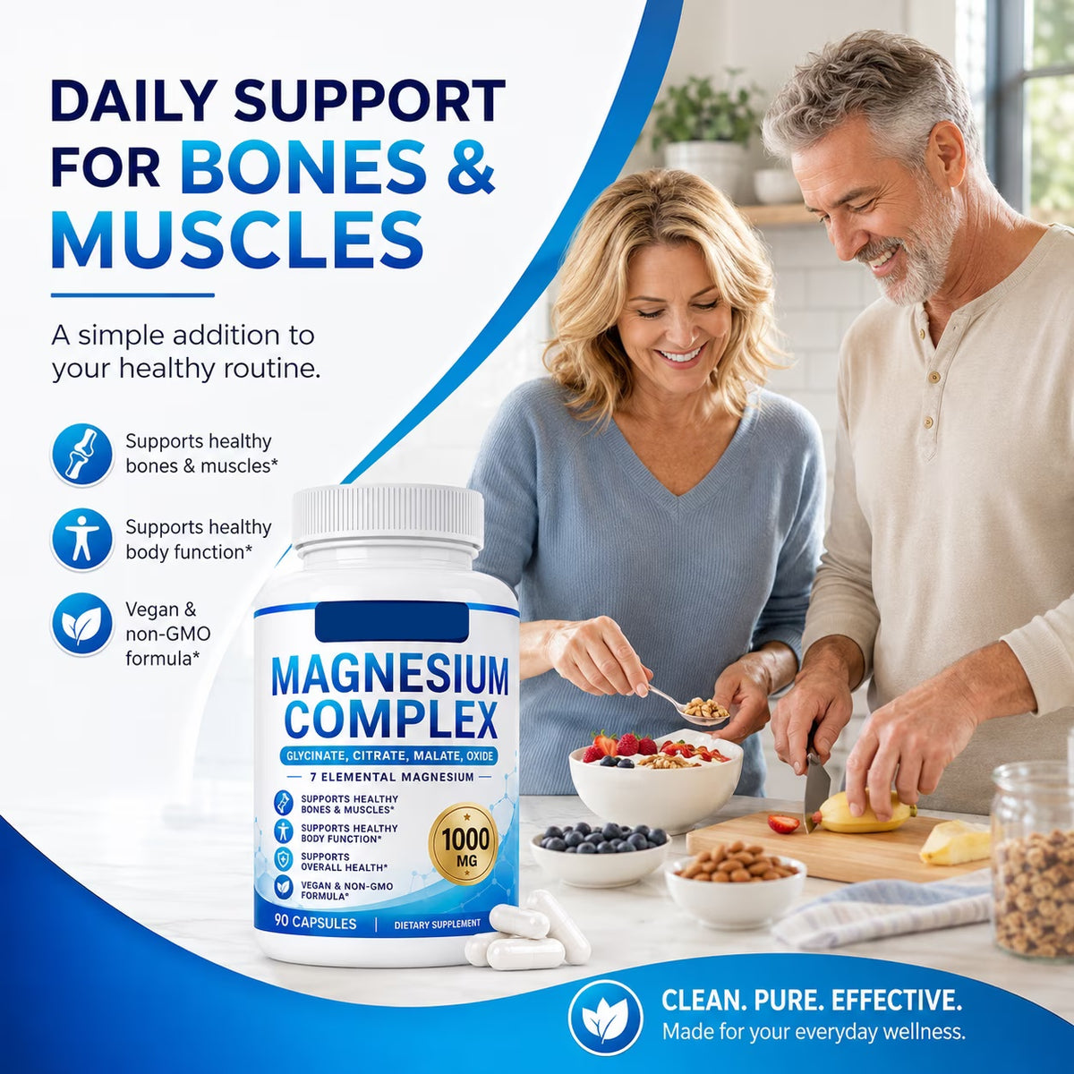 Magnesium complex capsule in a daily routine scene