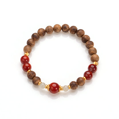 Restorative Path A Agarwood & Agate Bracelet Agarwood Agate for gentle healing