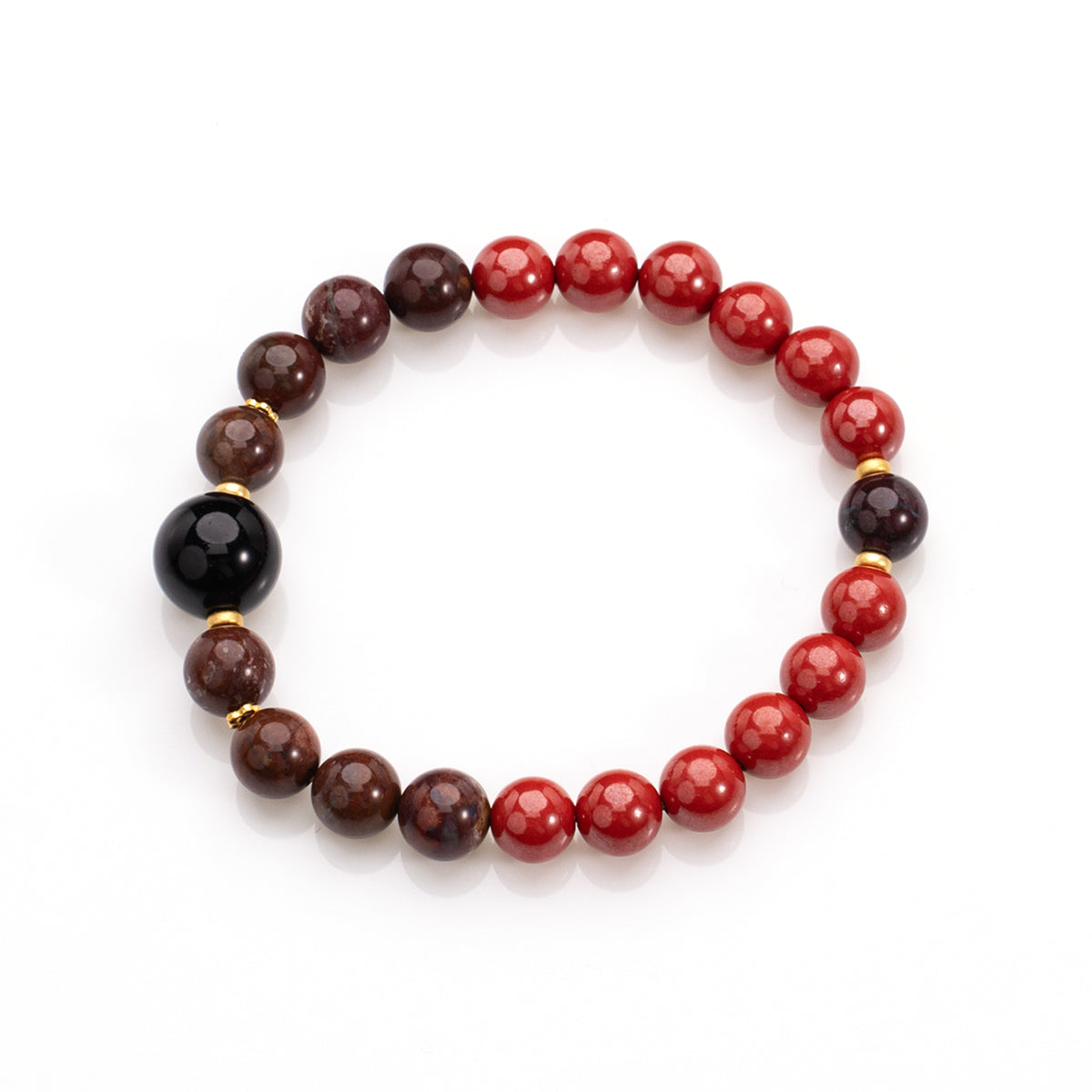 Steady Guard crafted with agate and cinnabar Agate Cinnabar for bring protection