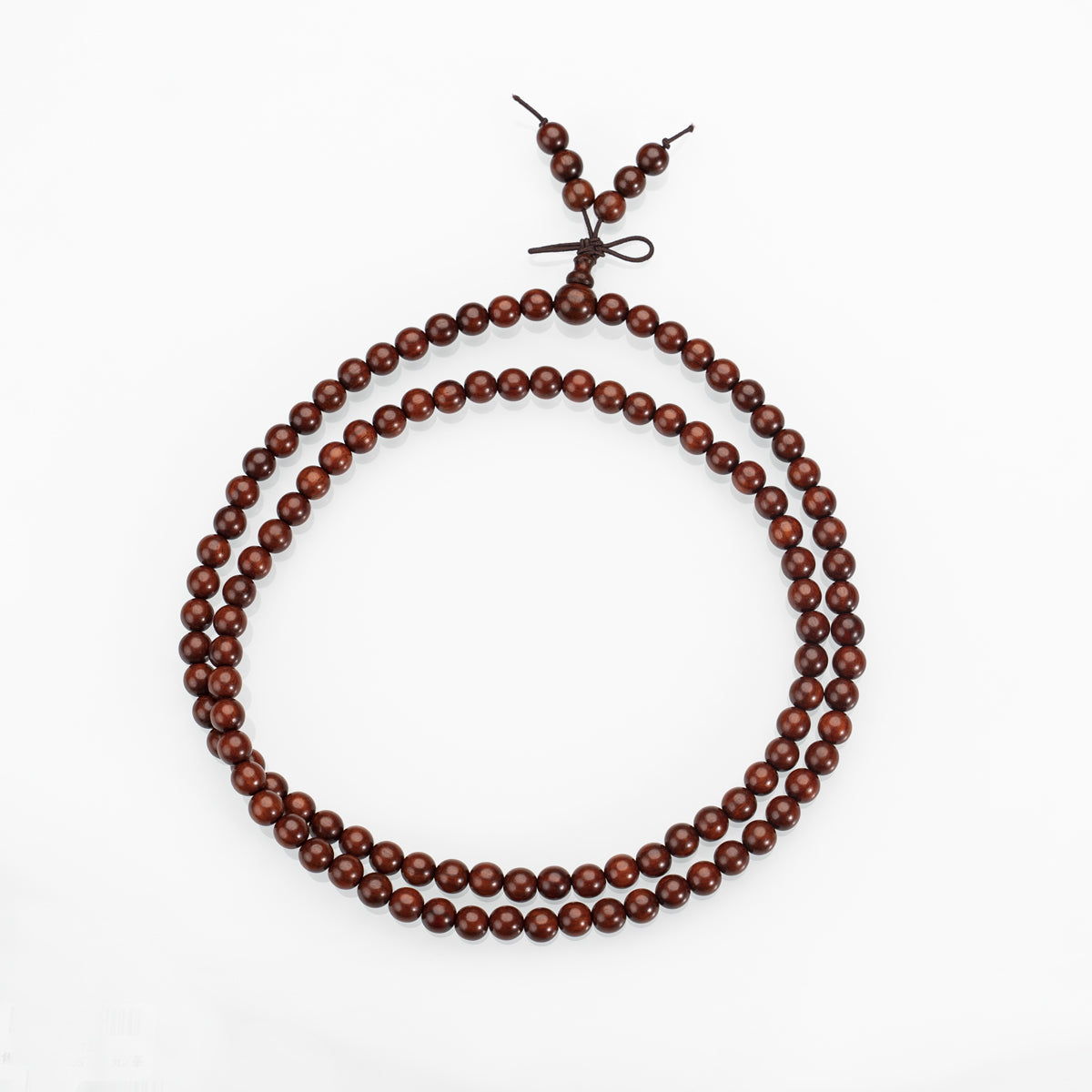 Red Rosewood 108 Bead Mala: Handcrafted Prayer Beads