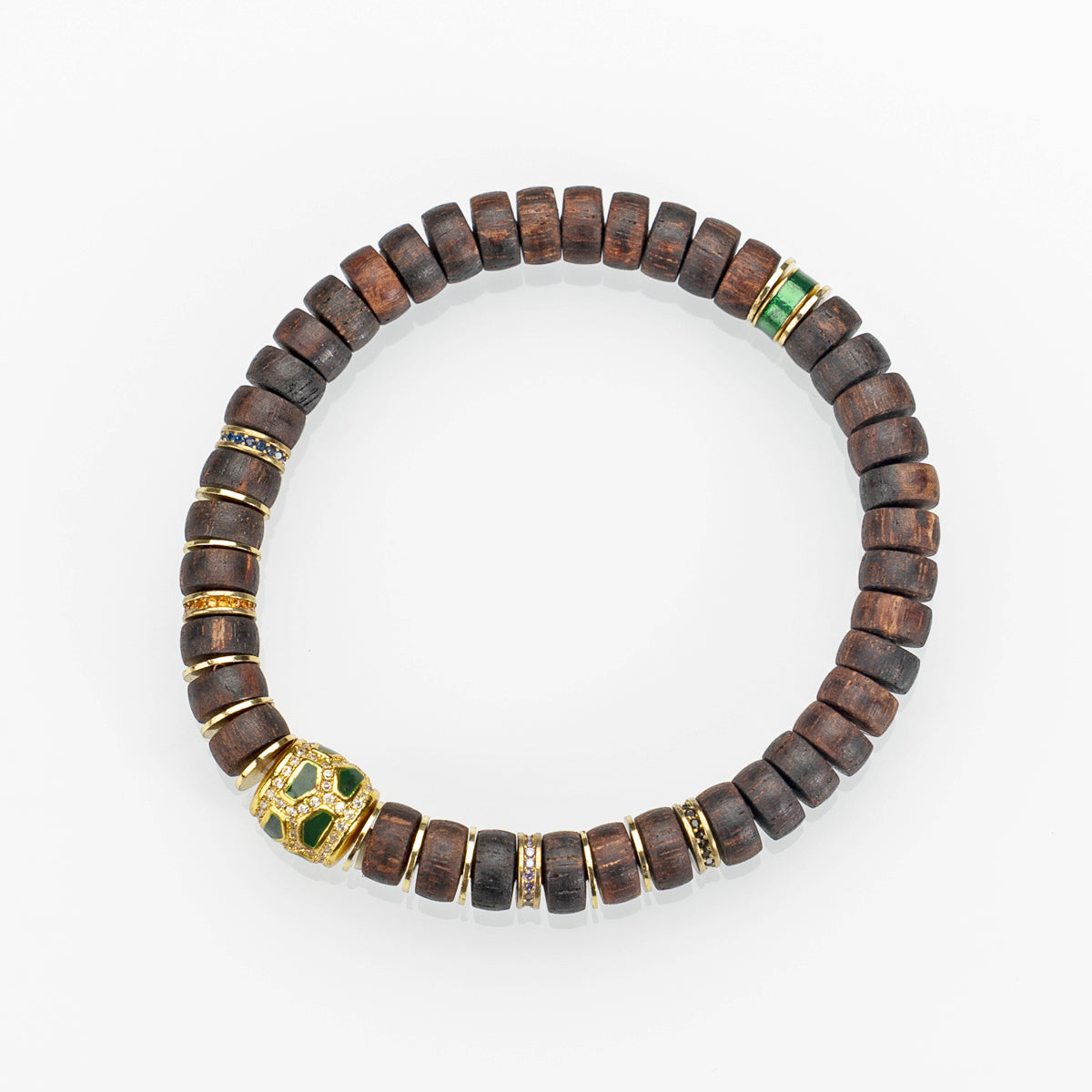 Rosewood Heartwood Slice Bracelet: Handcrafted Prayer Beads with Long-Lasting Natural Aroma