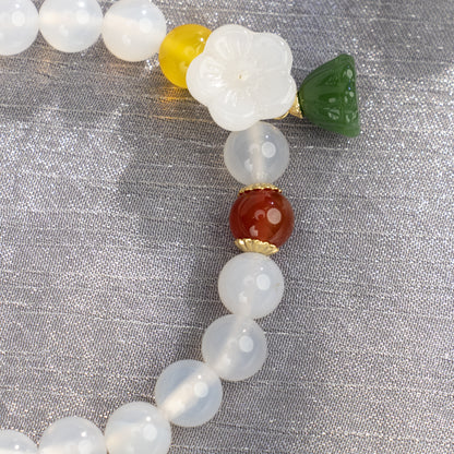 White Agate Bracelet — Calming Clarity & Everyday Balance