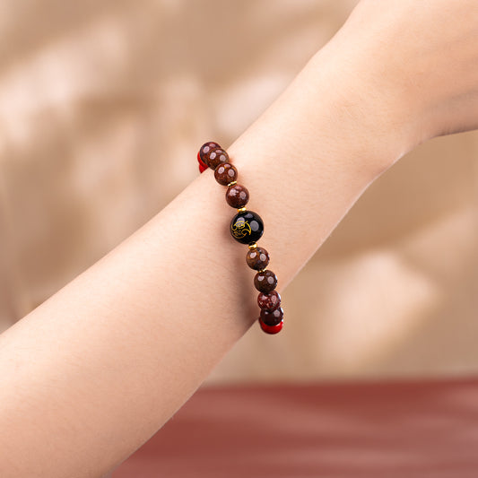 Steady Guard crafted with agate and cinnabar Agate Cinnabar for bring protection