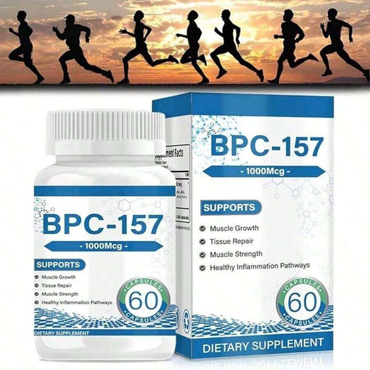 BPC-157 Peptide Capsules 1000mcg-Rapid Muscle & Gut Repair, Anti-Nflammatory Support,Tissue Regeneration | Non-GMOGluten-Freel Gym Supplement Healthcare Nutrition Benefits Fitness Edible