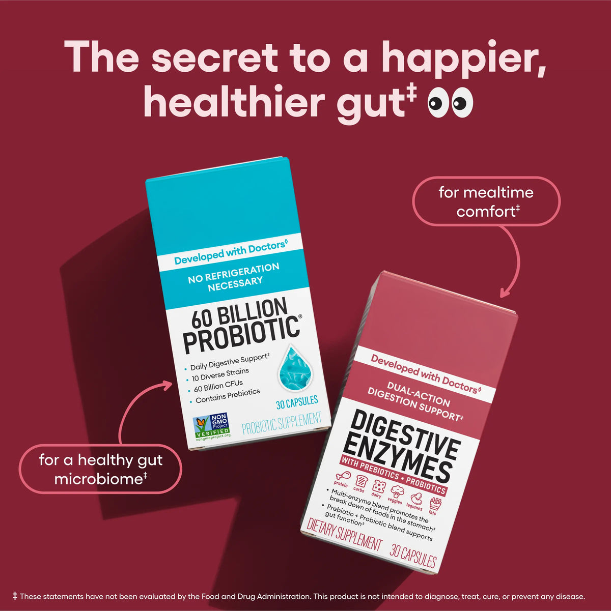 Physician's Choice Digestive Enzymes - Bloating & Mealtime Discomfort Support with Probiotics + Prebiotics for Digestion & Gut Health