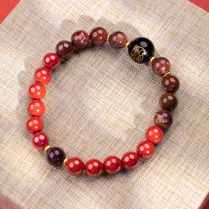 Steady Guard crafted with agate and cinnabar Agate Cinnabar for bring protection