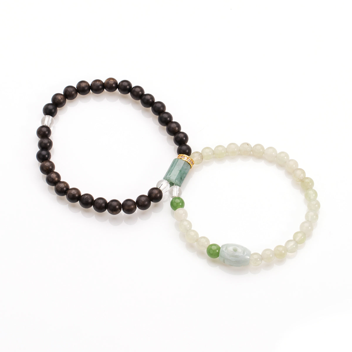 .6Diy A Agarwood & Jade Bracelet Agarwood Jade for encourage prosperity