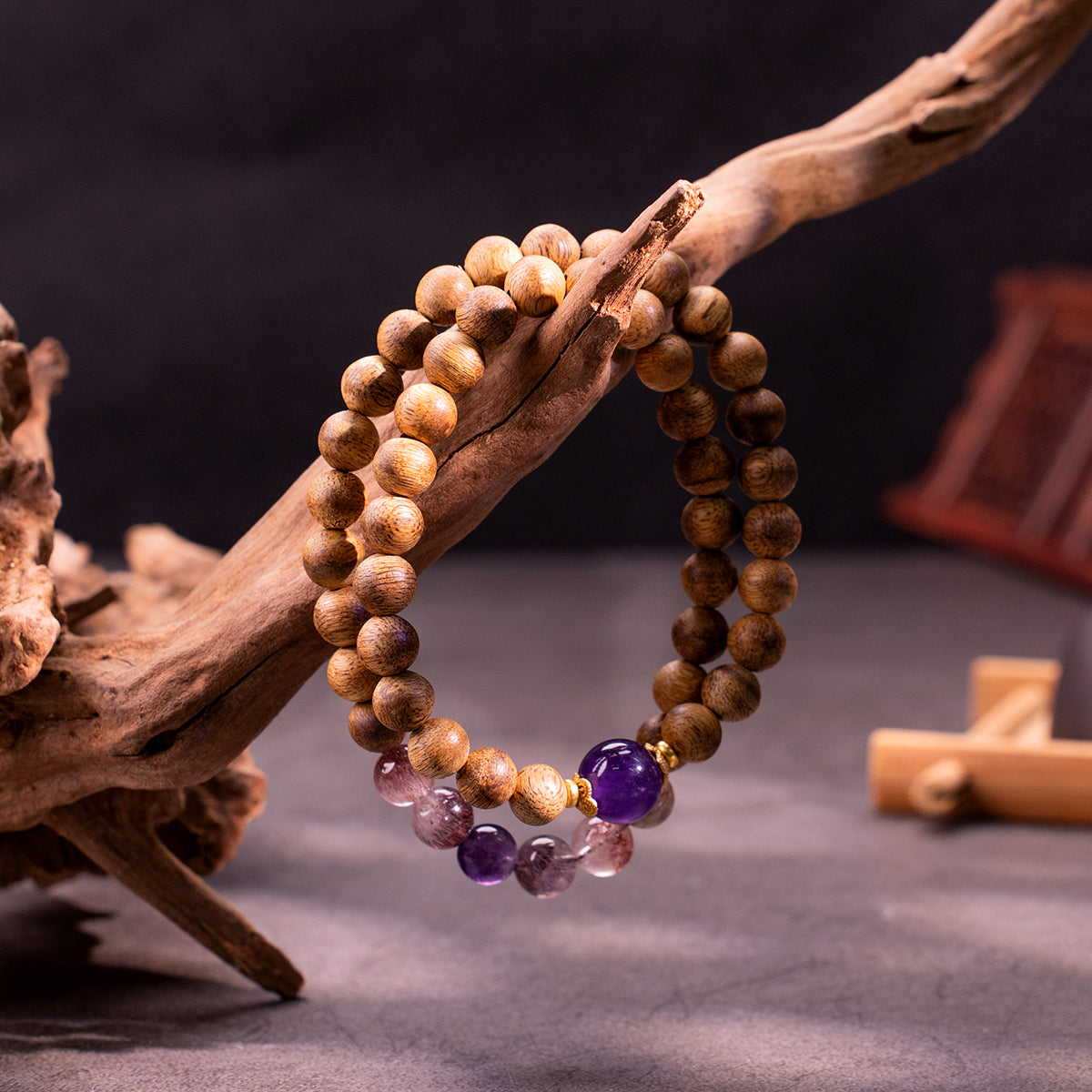 Centered and Clear Agarwood Crystal for invite calm