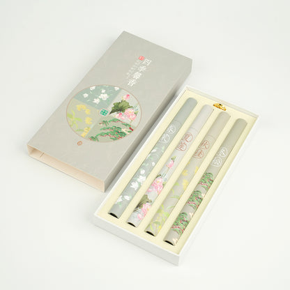 Four seasons Handmade Incense Gift Set – 4 Fragrances Natural Incense Sticks Set