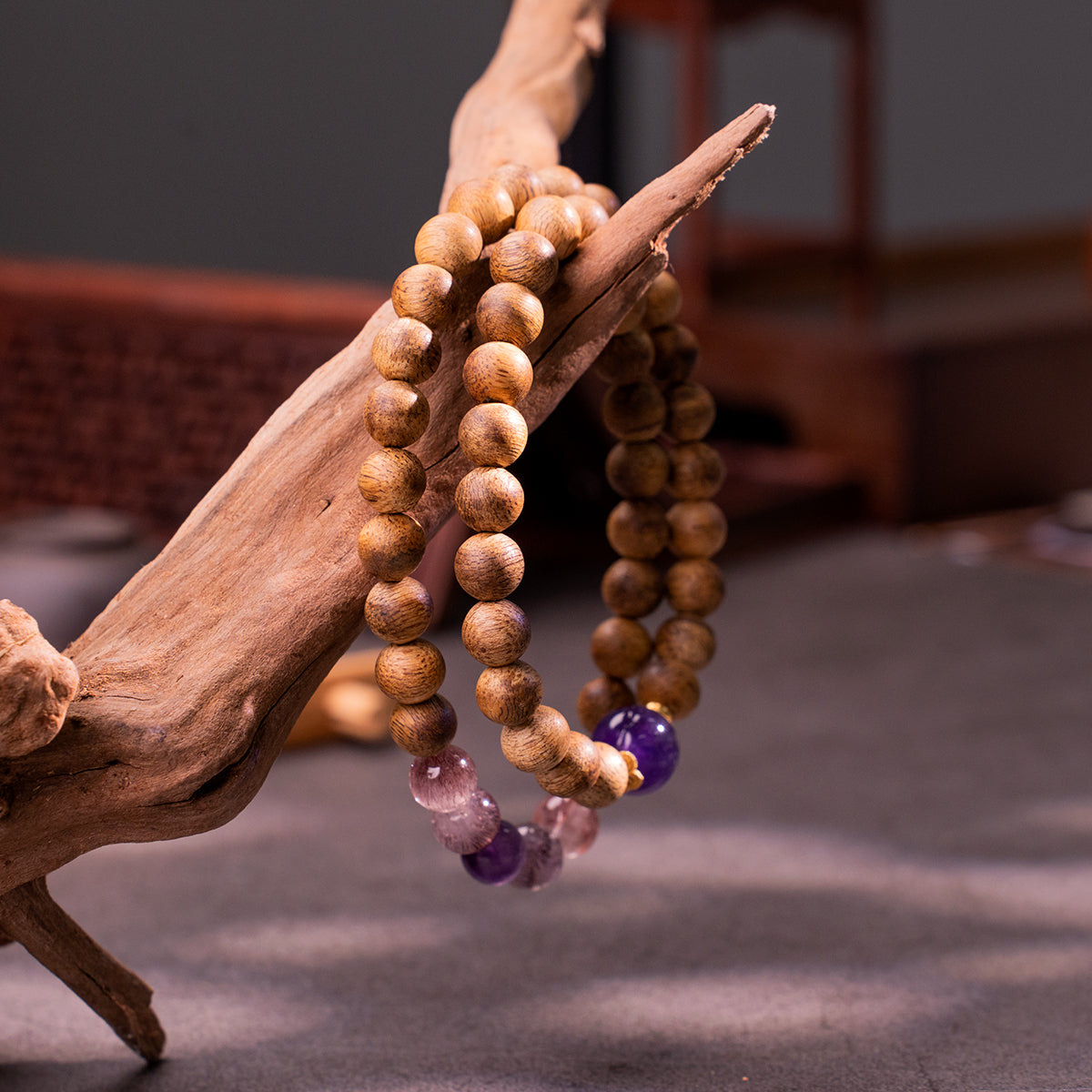 Centered and Clear Agarwood Crystal for invite calm