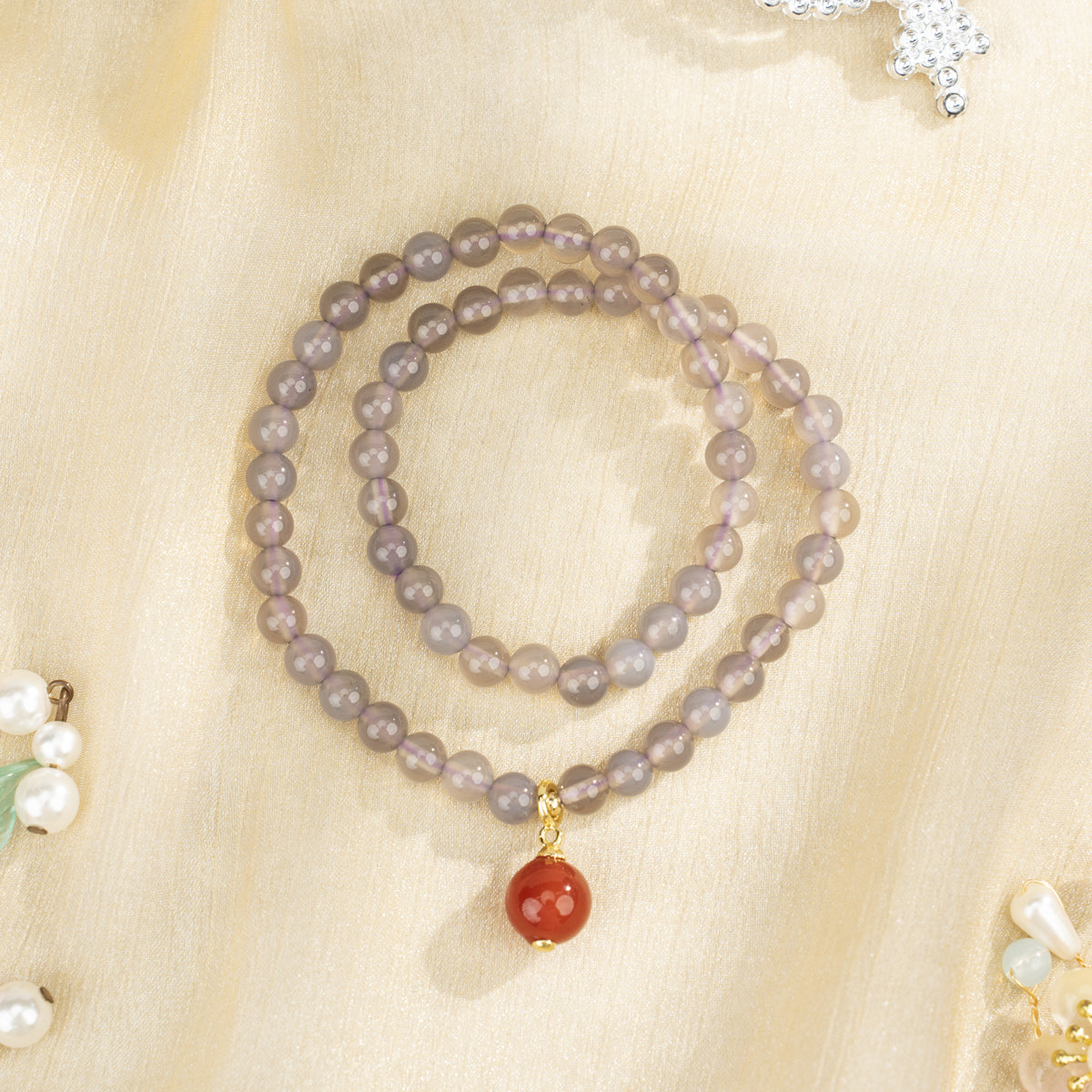 Smoky Agate Double-Wrap Bracelet — Grounded Style & Protective Energy