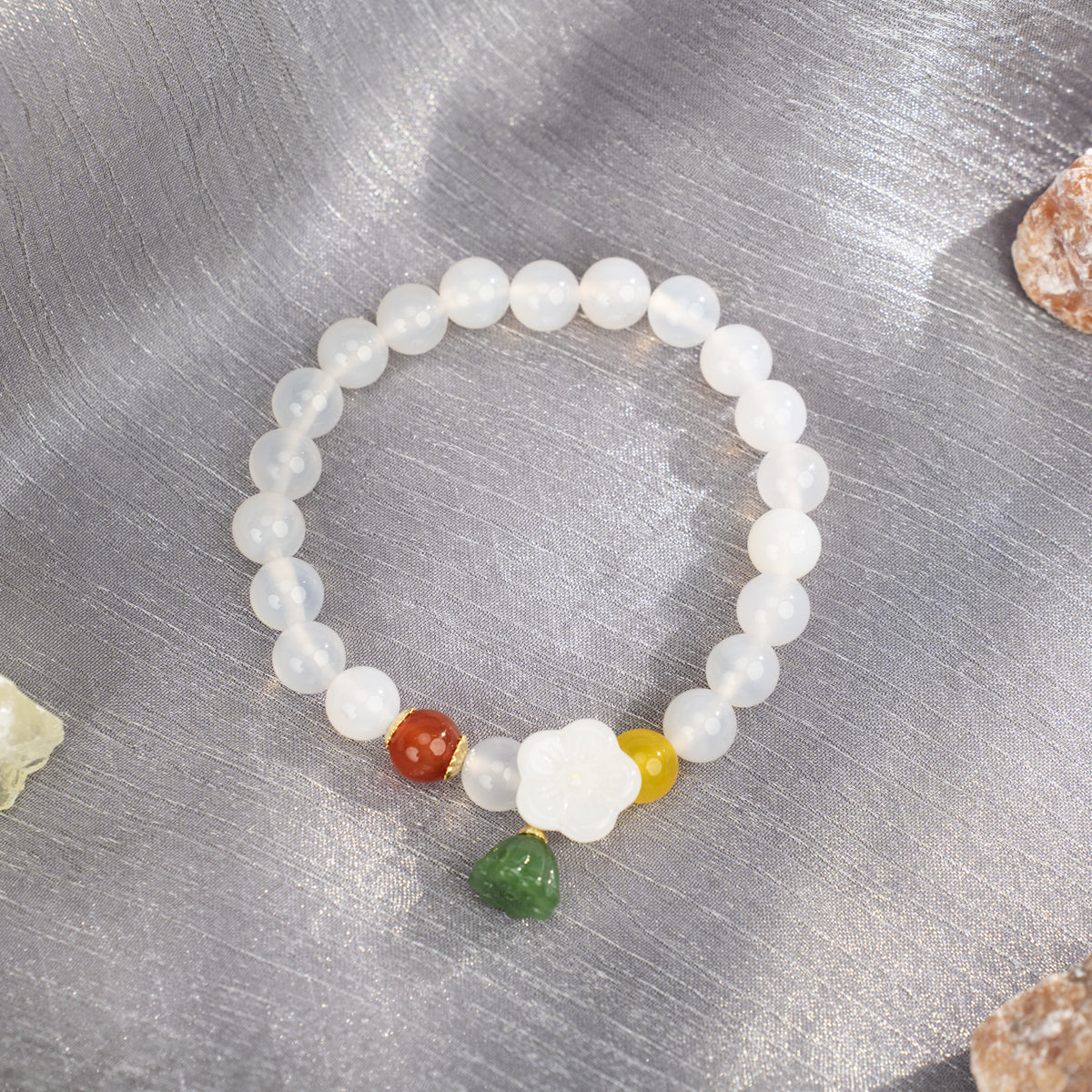 White Agate Bracelet — Calming Clarity & Everyday Balance