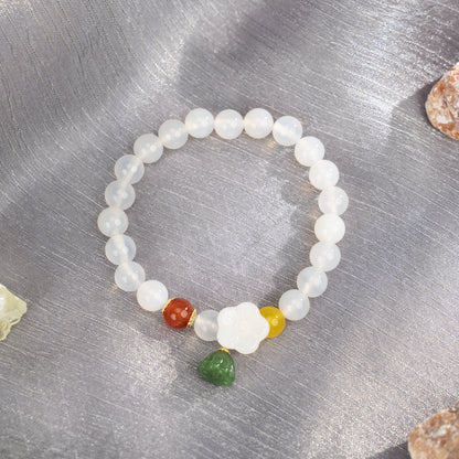 White Agate Bracelet — Calming Clarity & Everyday Balance