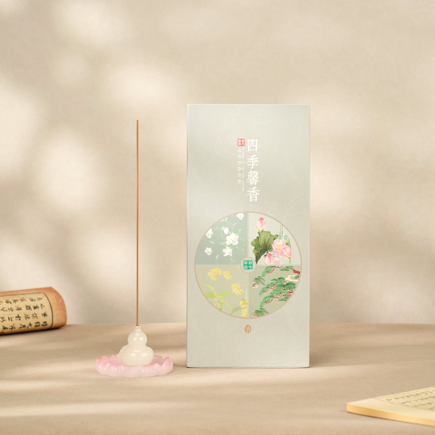 Four seasons Handmade Incense Gift Set – 4 Fragrances Natural Incense Sticks Set