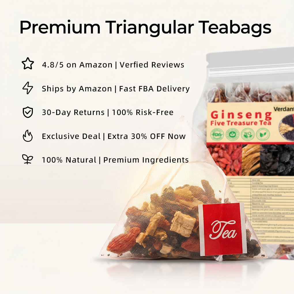 Amazon Best-Selling Ginseng Six Treasure Tea: Now 30% OFF, Fulfilled directly by Amazon