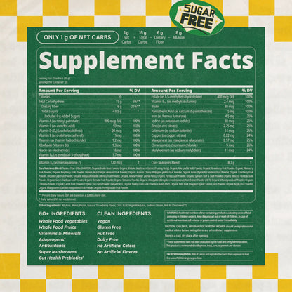 Grüns Superfood Gummy Bears: Comprehensive nutrition supplement with 60+ ingredients: Vitamins and Minerals, Prebiotics for Digestive Health, Adaptogens, Chlorophyll, Chlorella, Fruits and Vegetables, Gluten Free, Vegan, Third Party Tested