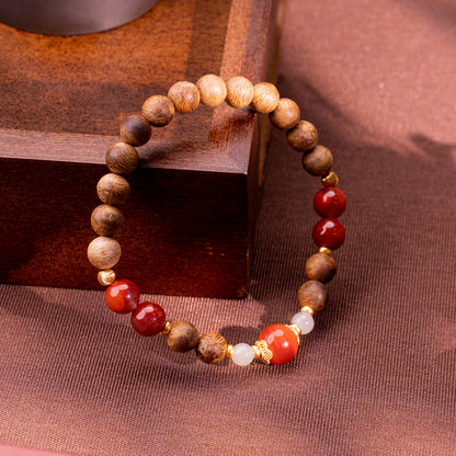 Restorative Path A Agarwood & Agate Bracelet Agarwood Agate for gentle healing