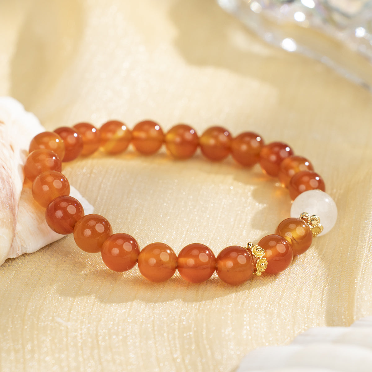 Champagne Agate Bracelet: Subtle Elegance with Grounding Energy