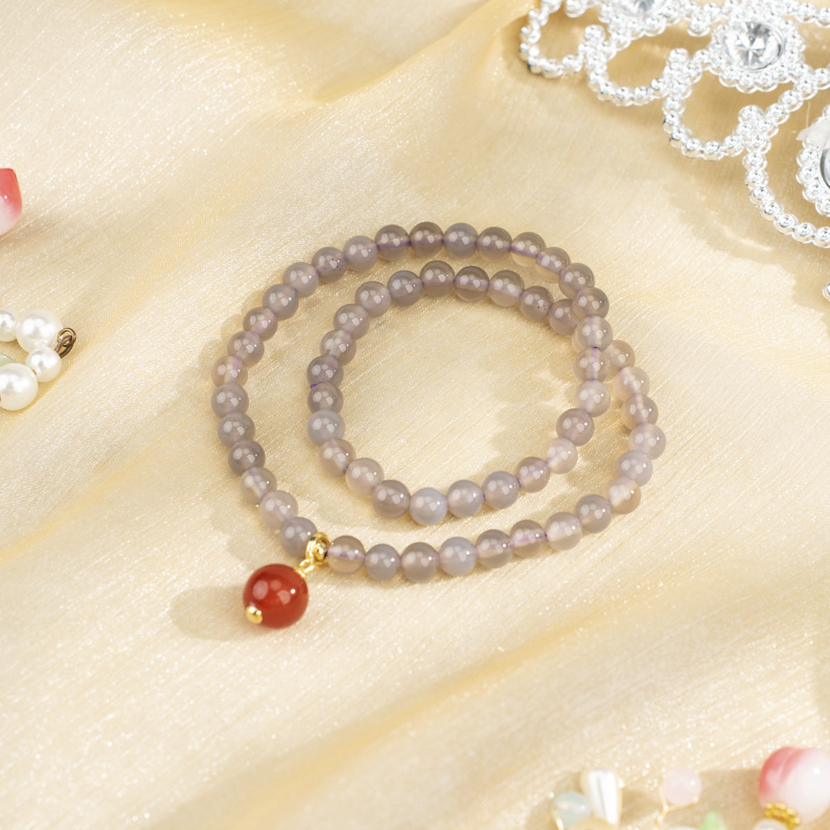 Smoky Agate Double-Wrap Bracelet — Grounded Style & Protective Energy
