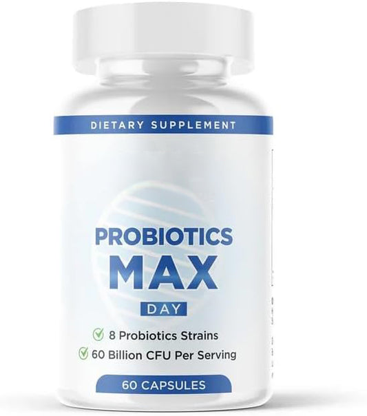 Bella All Natural Probiotics MAX Day - 8 Probiotics Strains - 60 Capsules