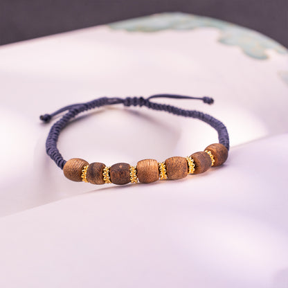 Wrist talisman a Agarwood piece for steady focus, calm and personal growth