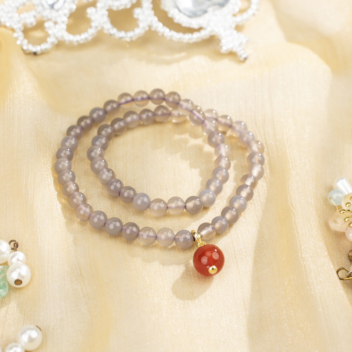 Smoky Agate Double-Wrap Bracelet — Grounded Style & Protective Energy