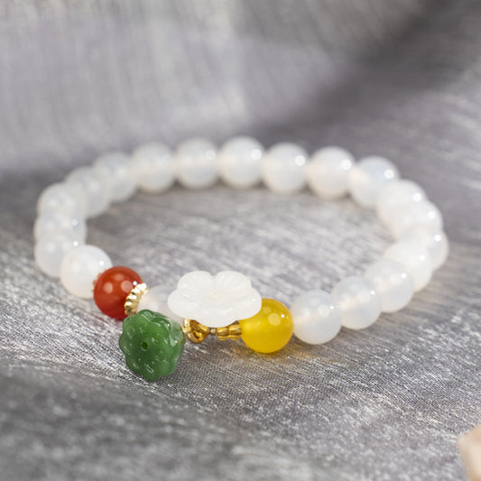 White Agate Bracelet — Calming Clarity & Everyday Balance