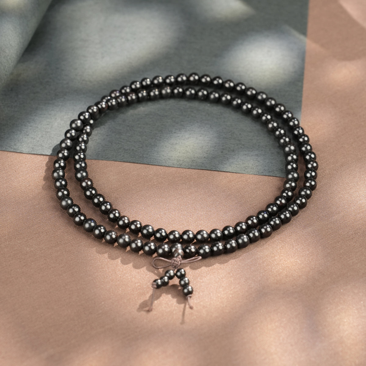 Zitan Rosewood 108 Bead Mala: Handcrafted Prayer Beads