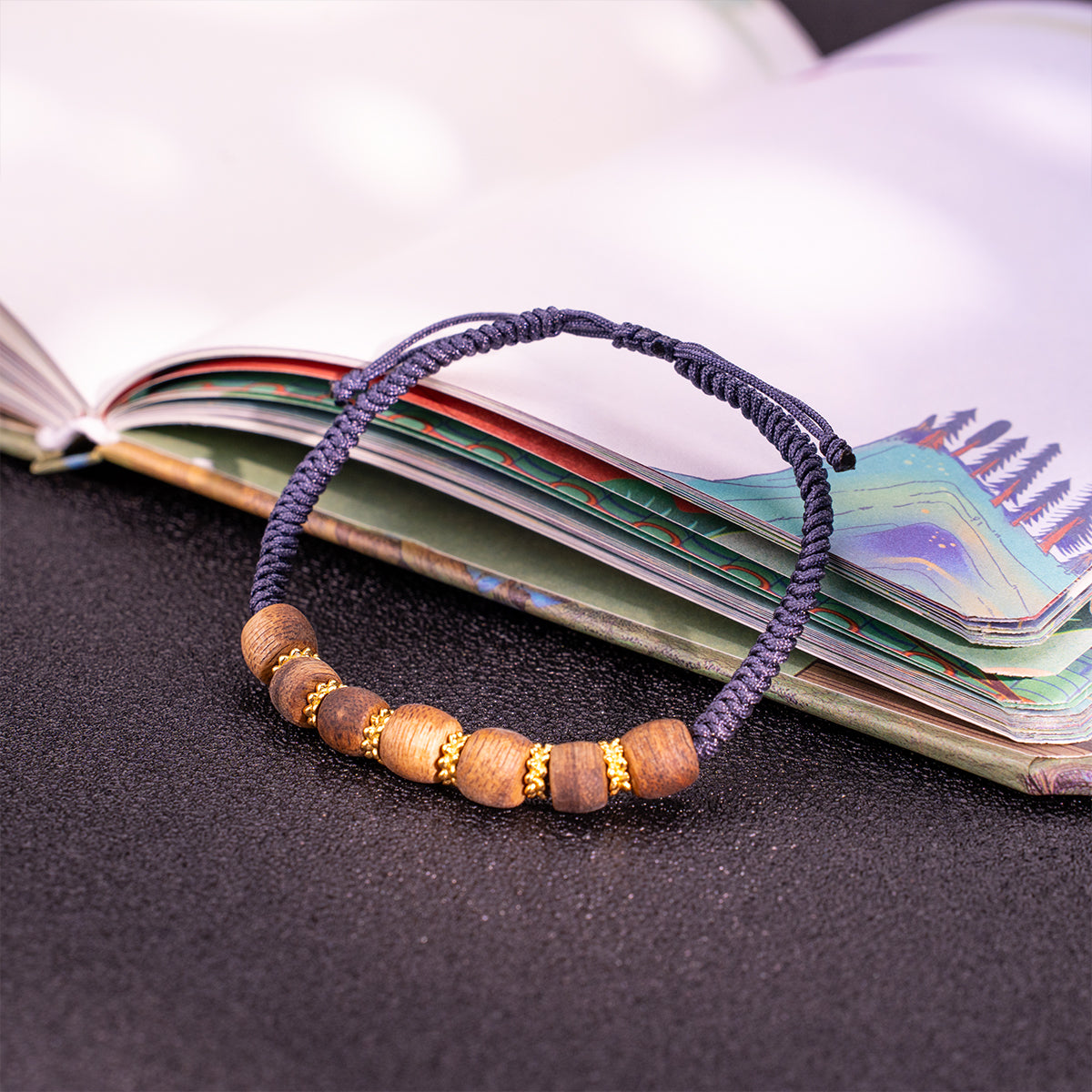 Wrist talisman a Agarwood piece for steady focus, calm and personal growth