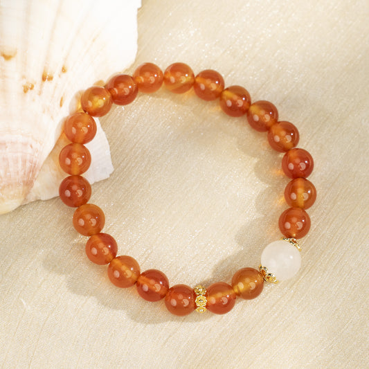 Champagne Agate Bracelet: Subtle Elegance with Grounding Energy