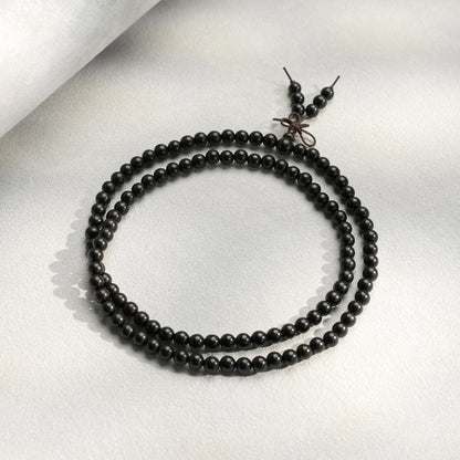 Zitan Rosewood 108 Bead Mala: Handcrafted Prayer Beads