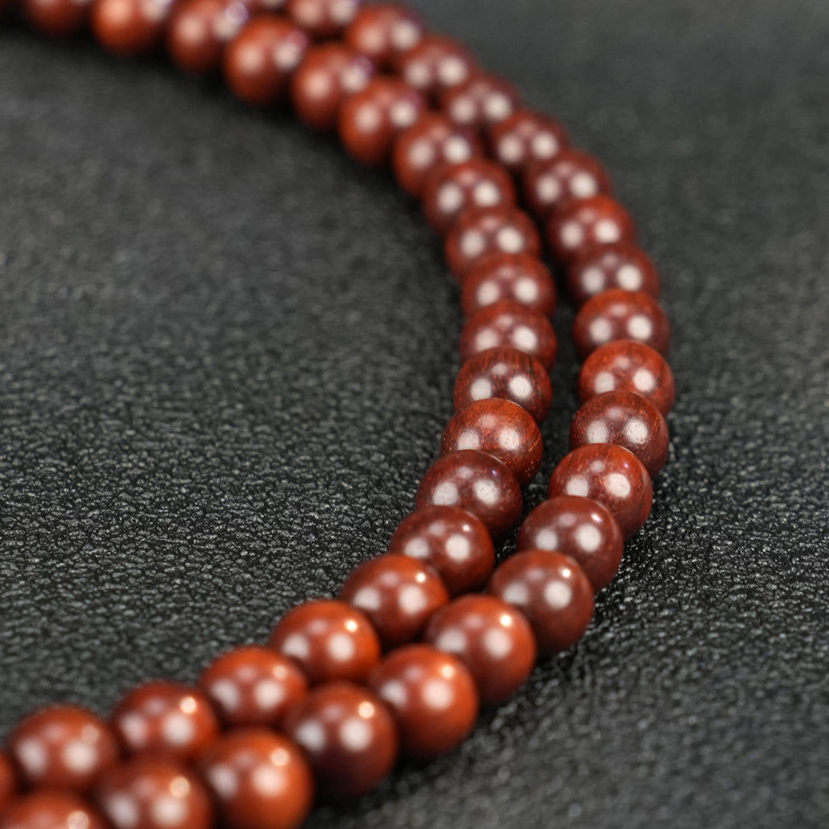Red Rosewood 108 Bead Mala: Handcrafted Prayer Beads