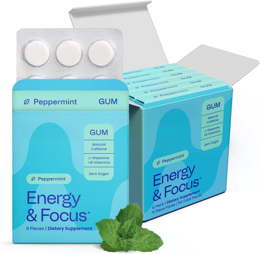 Neuro Energy & Focus Gum, Peppermint, 54 Count