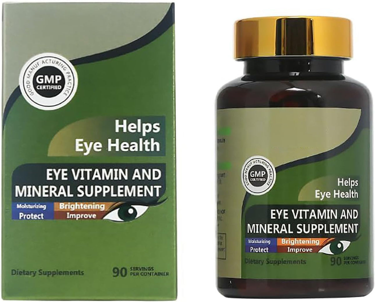 JFX Eye Vitamins with Lutein 20mg & Zeaxanthin 4mg – AREDS-Based Macular Degeneration Supplements – Vision Supplements for Dry Eye Relief & Eye Health – GMP Certified – 90 Softgels(Pack of 1)