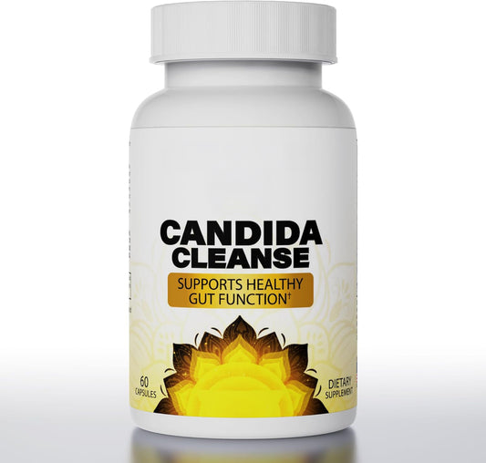 Pure Peak Candida Cleanse - Gut & Colon Support (60 Capsules) - for Men & Women - Natural Herbs for Intestinal Detox - Oregano Leaf, Wormwood, Black Walnut, Caprylic Acid