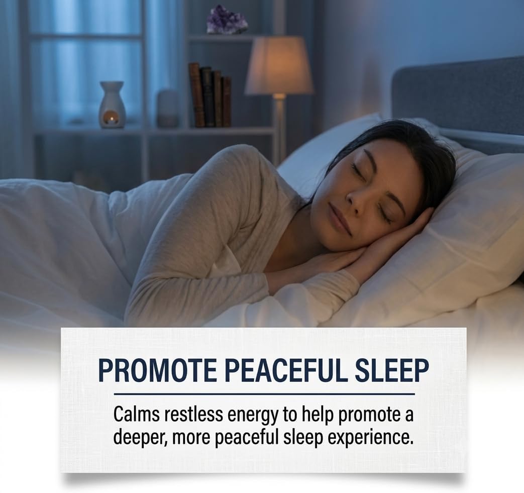Woman sleeping peacefully after using the calming inhaler