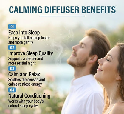 Calming diffuser benefits graphic