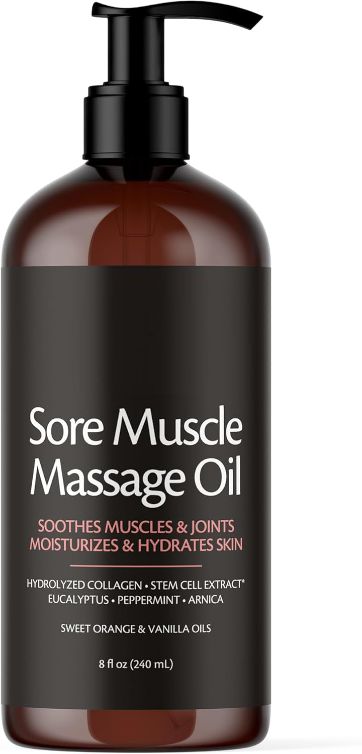 Anti Cellulite Massage Oil for Massage Therapy with Collagen (8 Fl Oz)