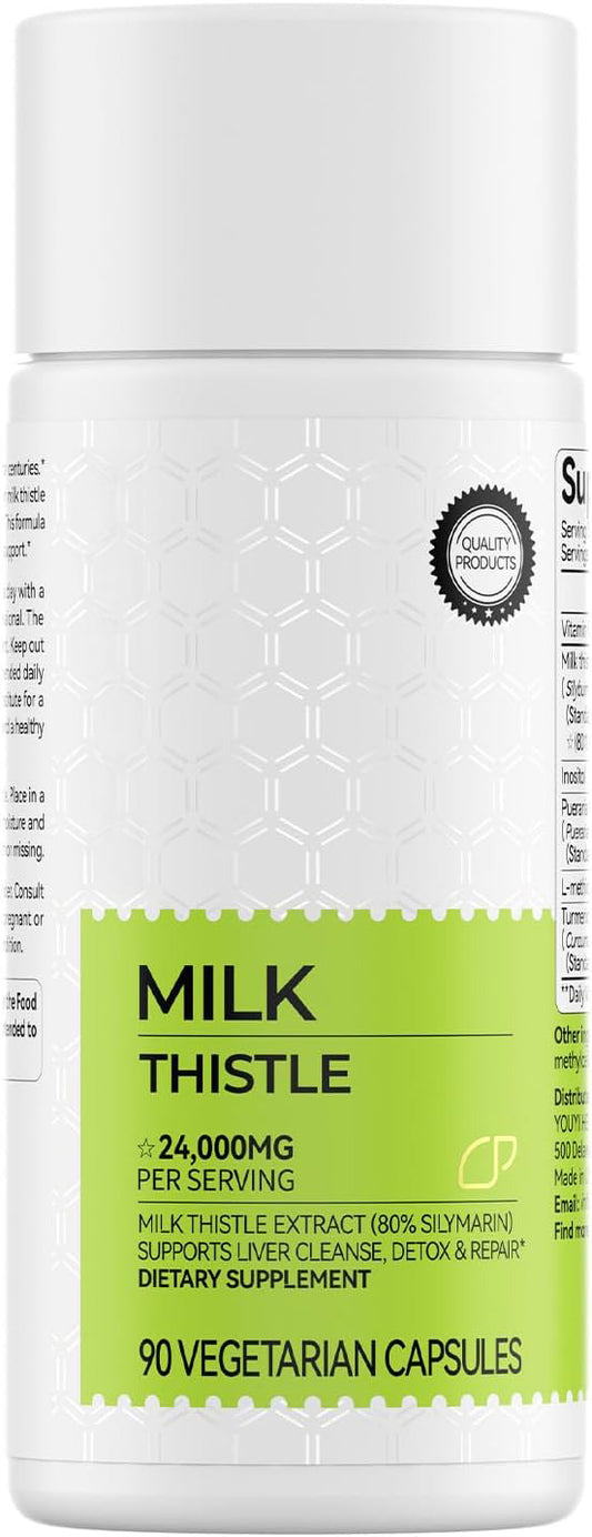 OxyEnergy Milk Thistle Liver Support Supplement,90 Vegetarian Capsules