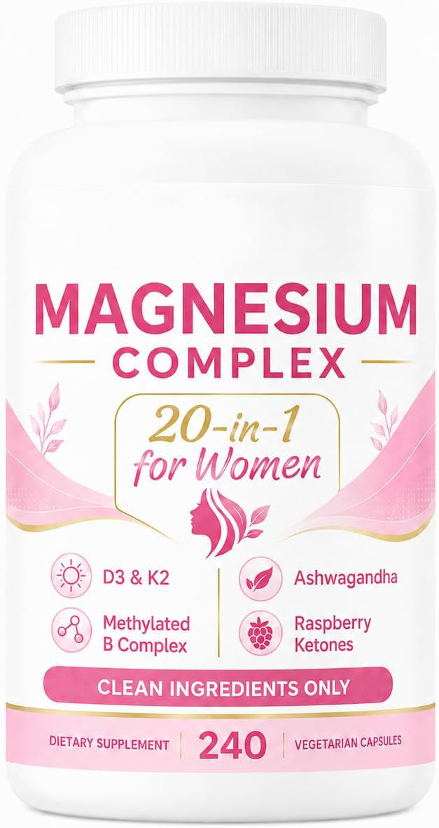 Magnesium complex for women bottle, 20-in-1 formula